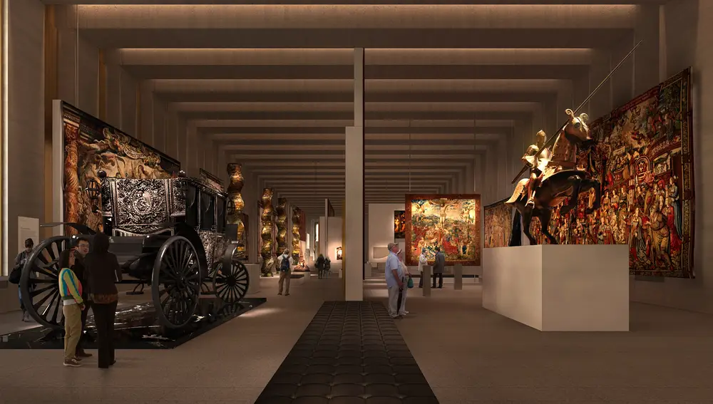 Sala de la futura Galería de Colecciones Reales.