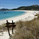Playa de Rodas, en las Illas Cíes (Vigo, Pontevedra).