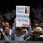 Pancarta de apoyo a Boris Becker en Wimbledon
