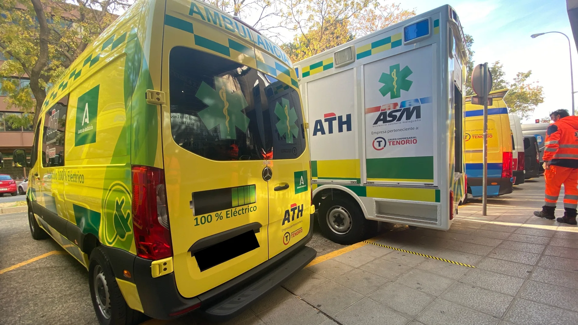 Una ambulancia de las que operan en Andalucía