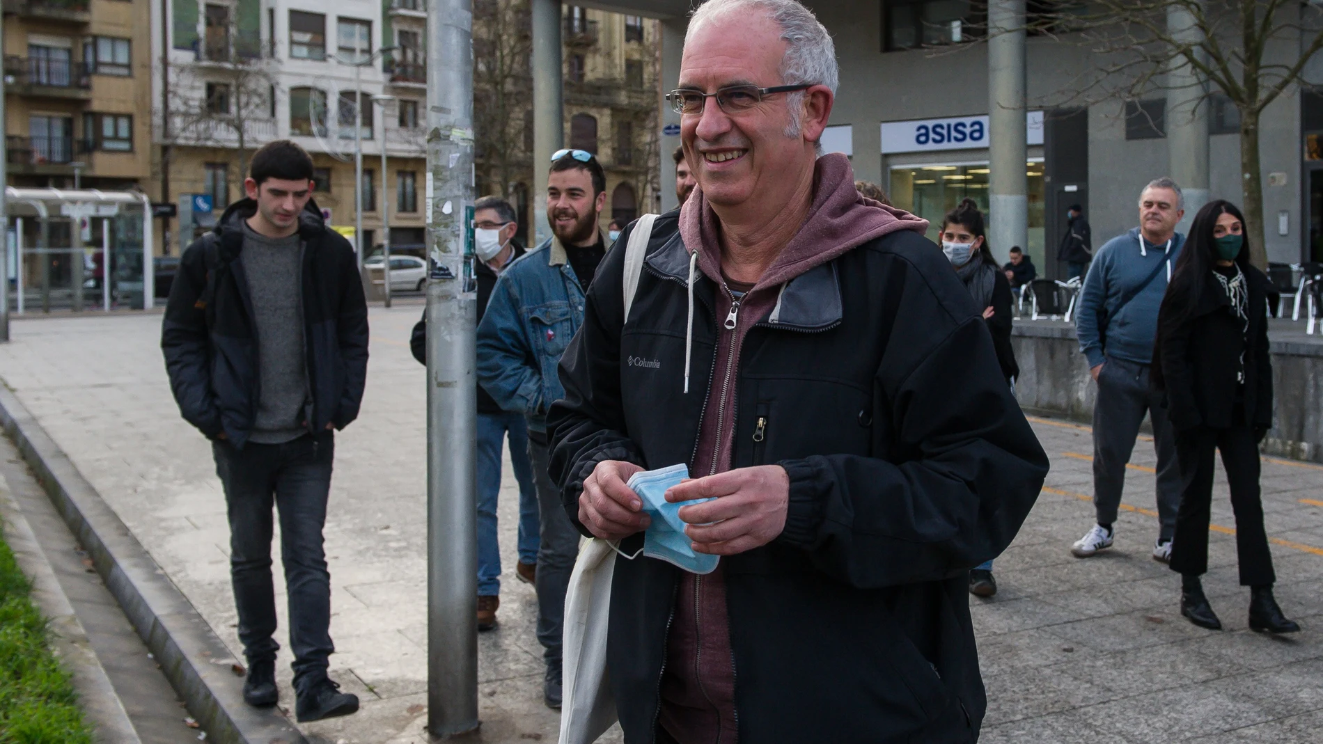 "Mikel Antza", en la imagen tras declarar en los juzgados de San Sebastián en diciembre de 2021, negó cualquier responsabilidad en el atentado
