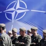 Soldados de la OTAN en la base militar de Adazi en Letonia