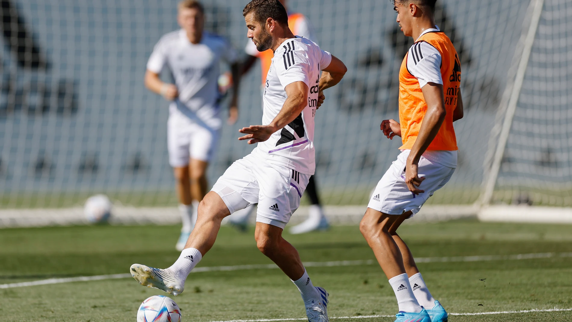 Reinier Jesús en un entrenamiento con el Real Madrid.