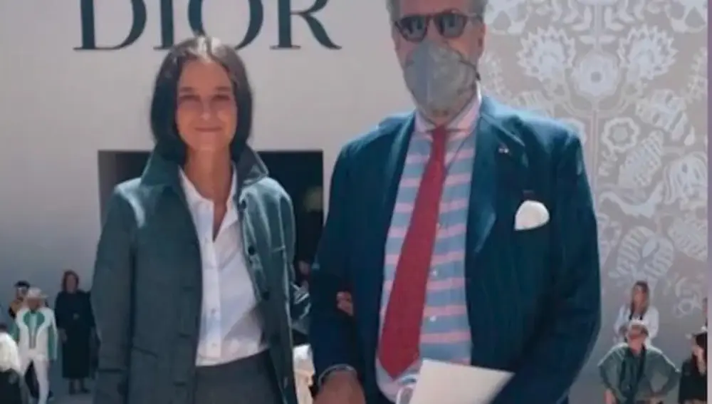 Victoria Federica y Jaime de Marichalar en el desfile de Dior en París.
