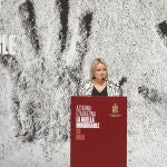 La hermana de Miguel Ángel Blanco, Marimar Blanco, en el homenaje a su hermano celebrado el pasado domingo en Ermua