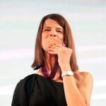 La atleta Ruth Beitia recibe la medalla de bronce de los Juegos Olímpicos de Londres 2012 diez años después.