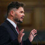El portavoz parlamentario de ERC, Gabriel Rufián