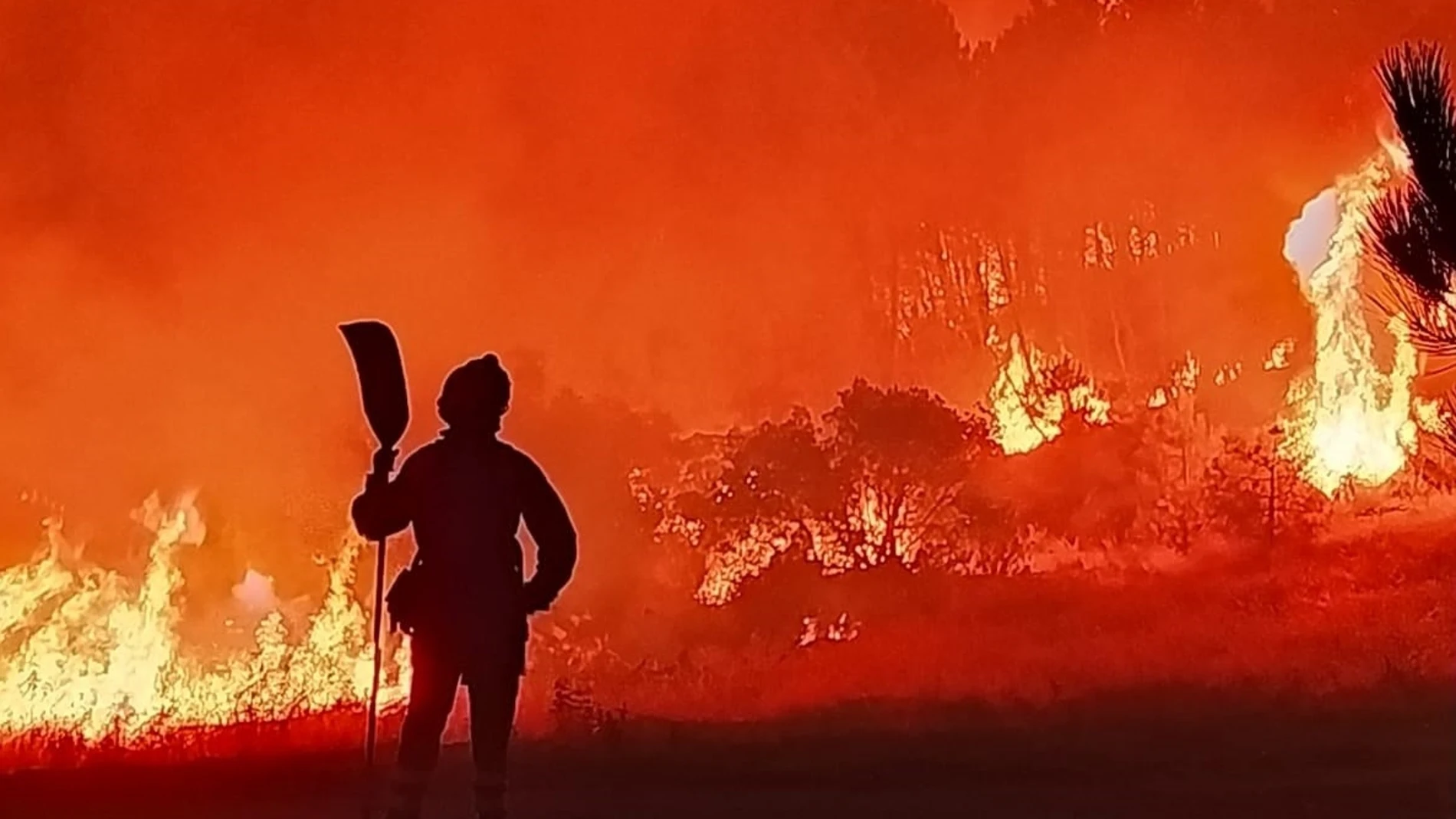 El incedio en la comarca cacereña de Las Hurdes que ha calcinado 10.000 hectáreas, informa la Junta de Extremadura