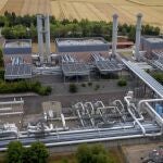 The gas storage plant Reckrod is pictured near Eiterfeld, central Germany, Thursday, July 14, 2022, after the Nord Stream 1 pipeline was shut down due to maintenance. (AP Photo/Michael Probst)