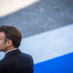 Emmanuel Macron en el desfile militar del Día Nacional de Francia
