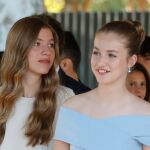 La infanta Sofía y la princesa Leonor