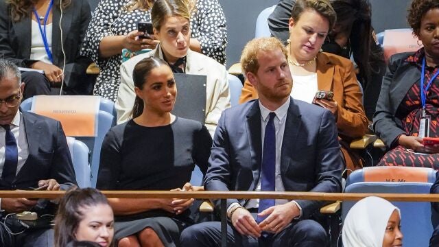 Los duques de Sussex, hoy, en la ONU