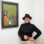 La Chunga, durante la inauguración de una exposición
