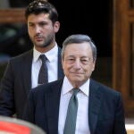 El primer ministro italiano, Mario Draghi, ayer, en Roma