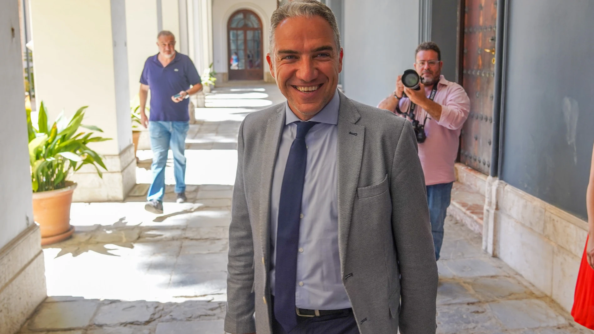 El consejero de la Presidencia, Administración Pública e Interior y portavoz del Gobierno andaluz en funciones, Elías Bendodo, comparece en la rueda de prensa posterior a la reunión del Consejo de Gobierno. Eduardo Briones / Europa Press