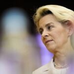 La presidenta de la Comisión Europea, Ursula von der Leyen, hoy