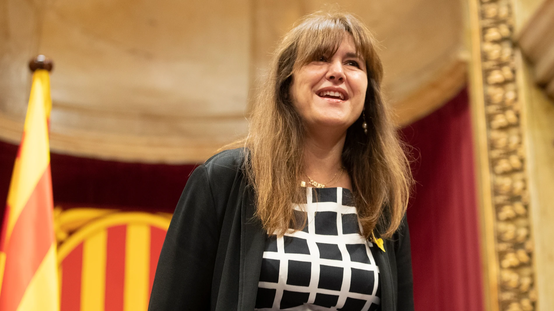 La presidenta del Parlament, Laura Borràs, en el último pleno