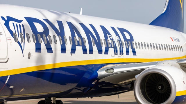 Avión de Ryanair en una foto de archivo