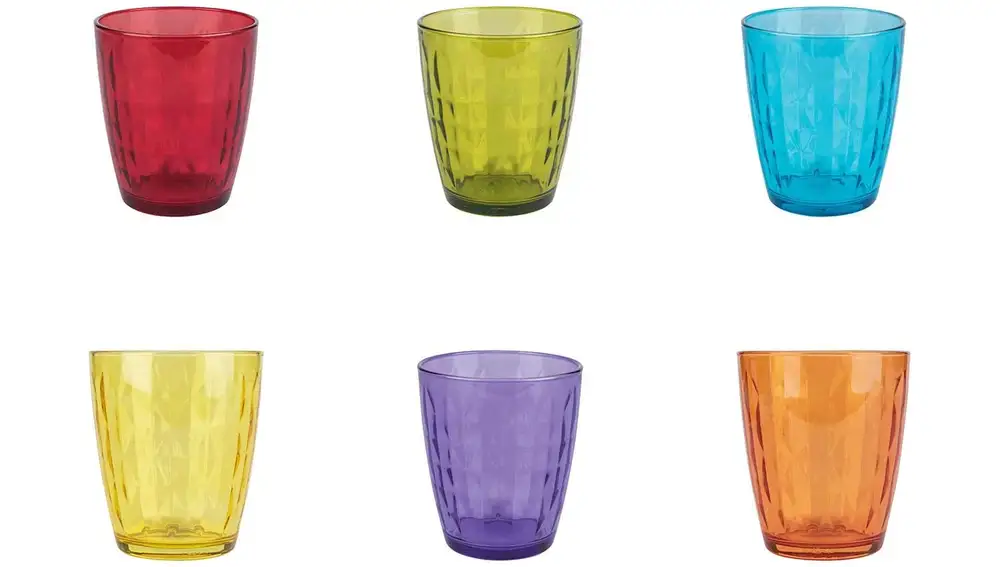 Tognana vasos de cristal colores pack 6