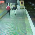 El andén, en el momento de la agresión