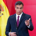 El presidente, Pedro Sánchez, en Macedonia