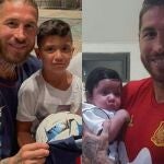 Cinco años separan estas dos tiernas imágenes de Ramos con Ramos Setawi