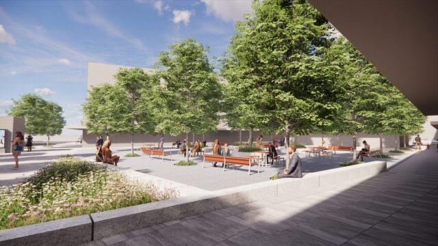 Aspecto que presentará la nueva plaza de Quintana