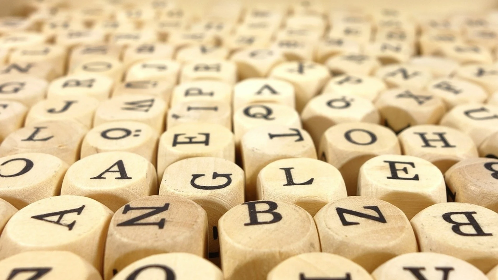Cubos de madera con letras