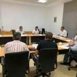 El consejero Antonio Luengo durante la reunión de trabajo con organizaciones agrarias y Fecoam.