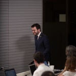 El presidente de la Generalitat, Pere Aragonès, esta mañana