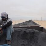 Pasajero en el tren del hierro (Mauritania)