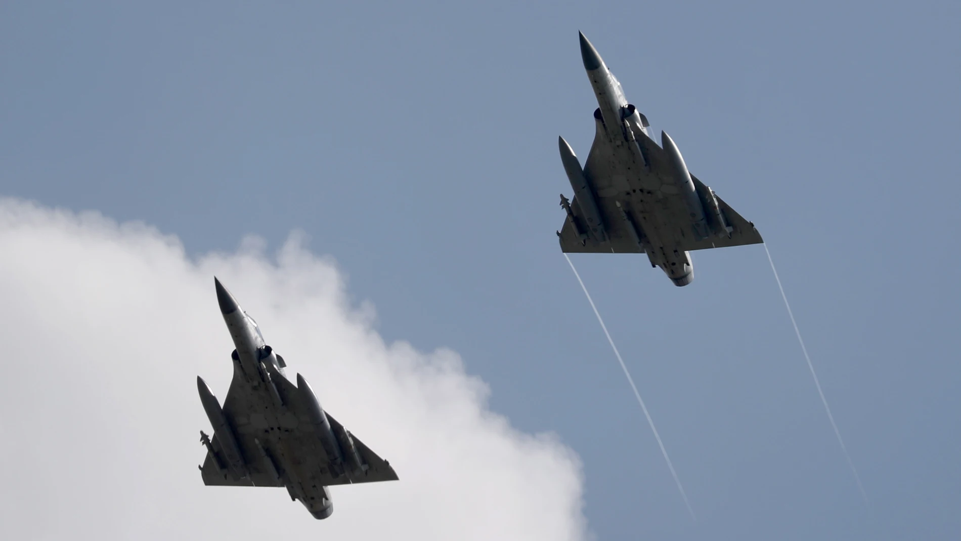 Dos Mirage 2000-5 de la Fuerza Aérea de Taiwán