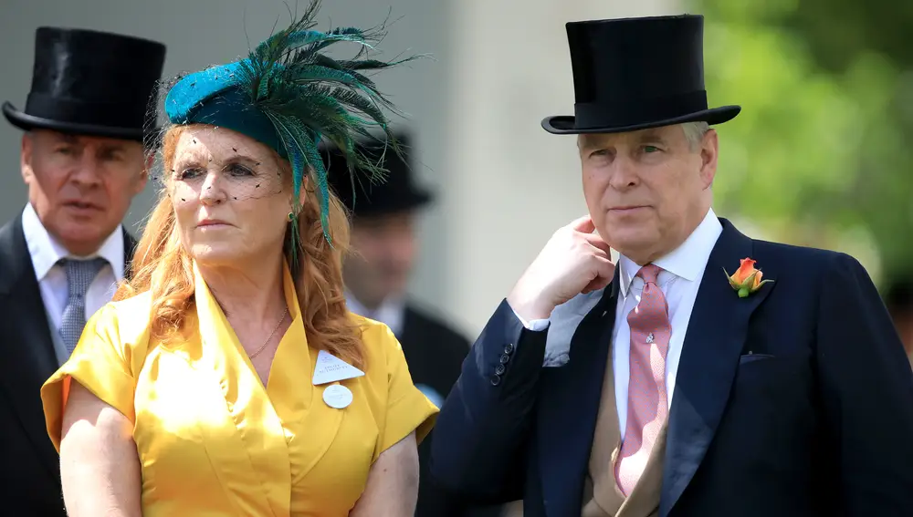 Sarah Ferguson , Duchess of York and Prince Andrew The Duke of York during day four of Royal Ascot at Ascot Racecourse.