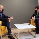 El alcalde de Sevilla, Antonio Muñoz, y la ministra Isabel Rodríguez