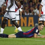 Robert Lewandowski se lamenta tras una ocasión fallada