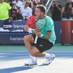 Pablo Carreño celebra la conquista del Masters 1.000 de Montreal, el mayor éxito de su carrera junto con el bronce en los Juegos de Tokio