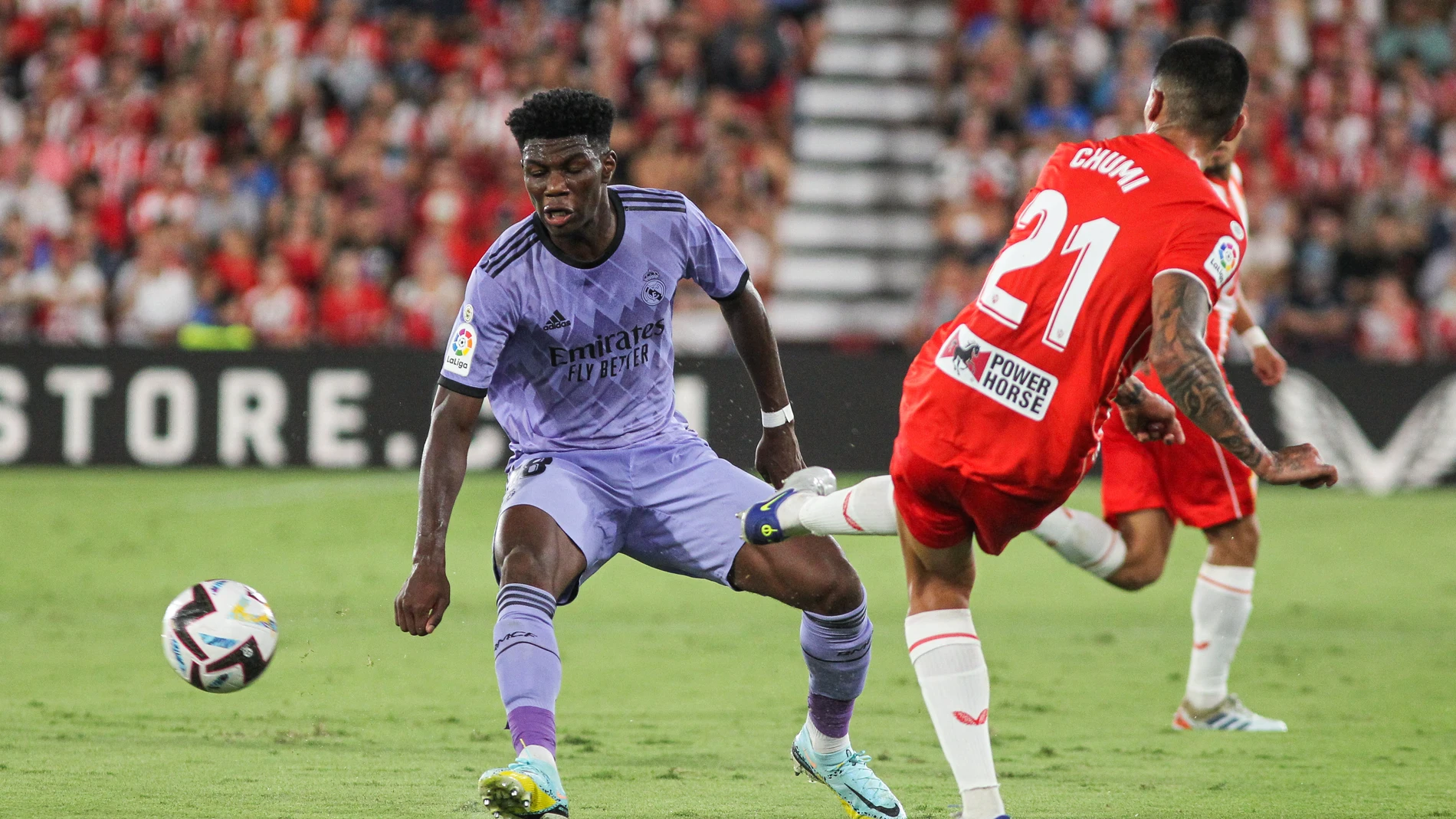 Aurelien Tchouameni, en el Almería-Real Madrid de LaLIga