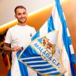 Fran Villalba con el Málaga.