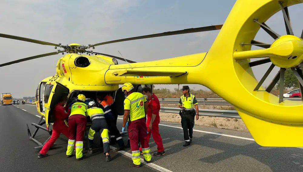 Accidente de tráfico A5 km. 36 sentido Madrid. Casarrubios del Monte (Toledo).