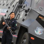 Liliana Moreno Holguín, policía mexicana originaria del pueblo rarámuri, en Ciudad Juárez (México)