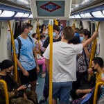 Interior de un vagón de metro