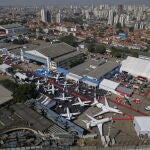 Fotografía de archivo fechada el 11 de agosto de 2015 del aeropuerto de Congonhas durante una feria de aviación