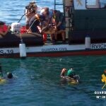 Suelta de la tortuga 'Javichu'. GUARDIA CIVIL 18/8/2022
