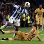 El delantero de la Real Sociedad Aleksander Isak. EFE/Javier Etxezarreta