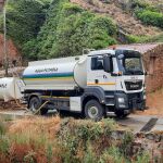 Camión cisterna de la Diputación de Soria que distribuye agua en los pueblos