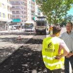 El concejal de Fomento y Tráfico, Fernando Carabias, visita los trabajos