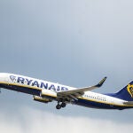 Un vuelo de Ryanair. Photo: Andreas Arnold/dpa