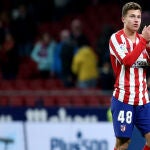 Germán Valera con el Atlético de Madrid.