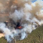 Imagen del incendio en la Sierra Larga de Jumilla