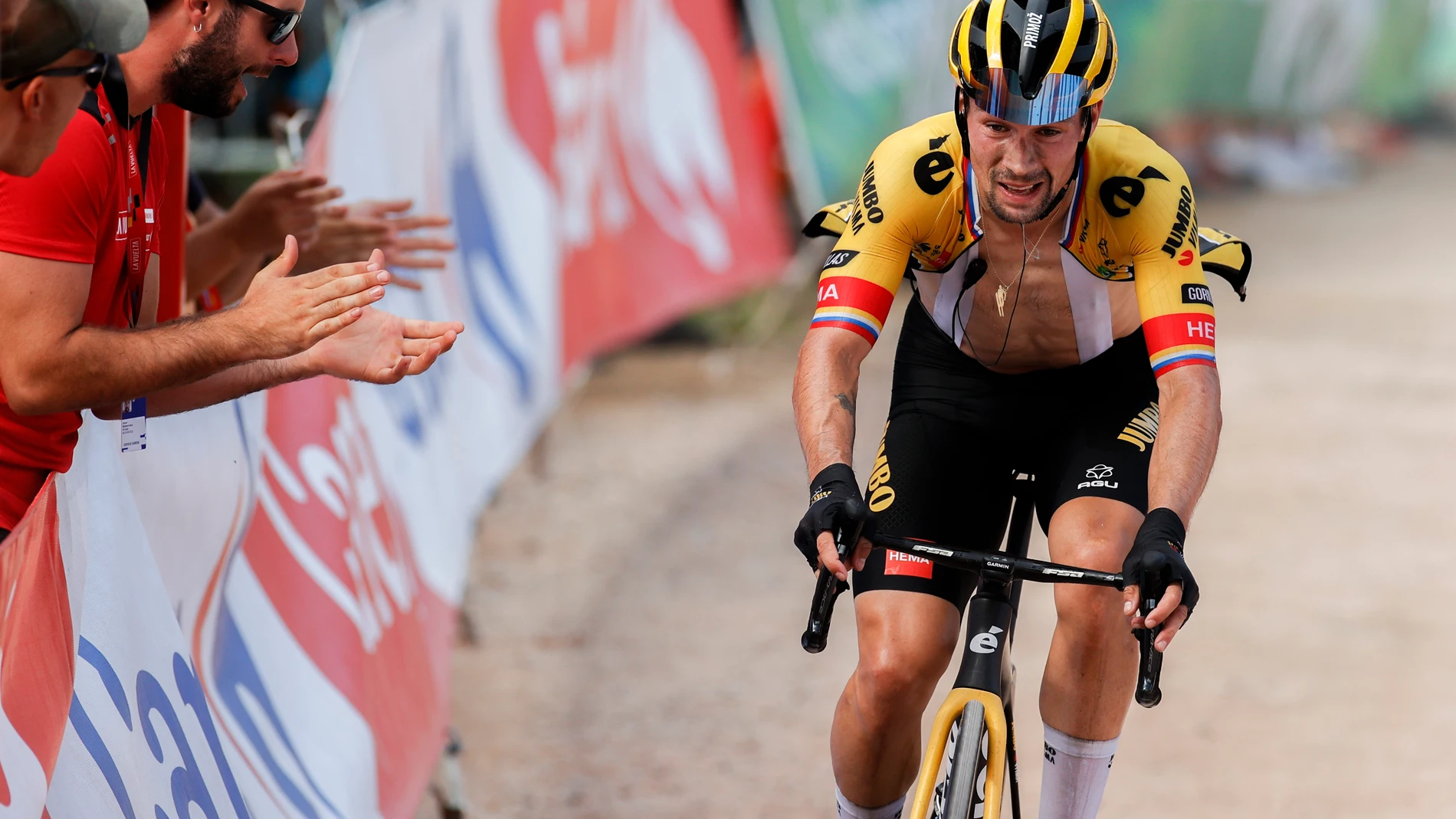 Meta Roglic Roglic, el dueño absoluto del reloj en las carreras españolas
